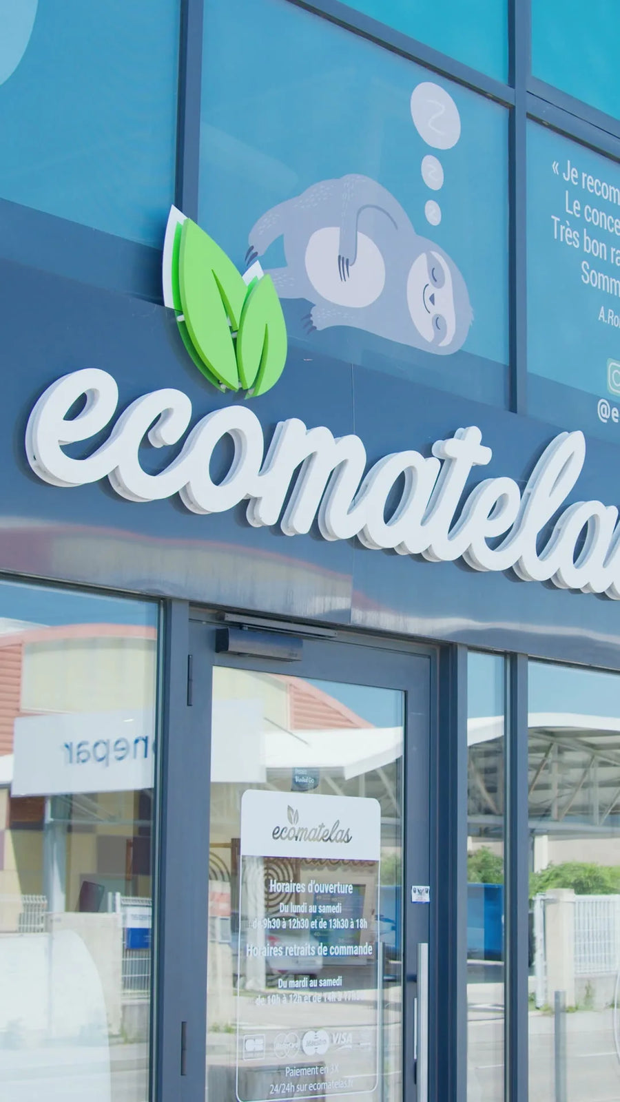 Façade d'une boutique Ecomatelas