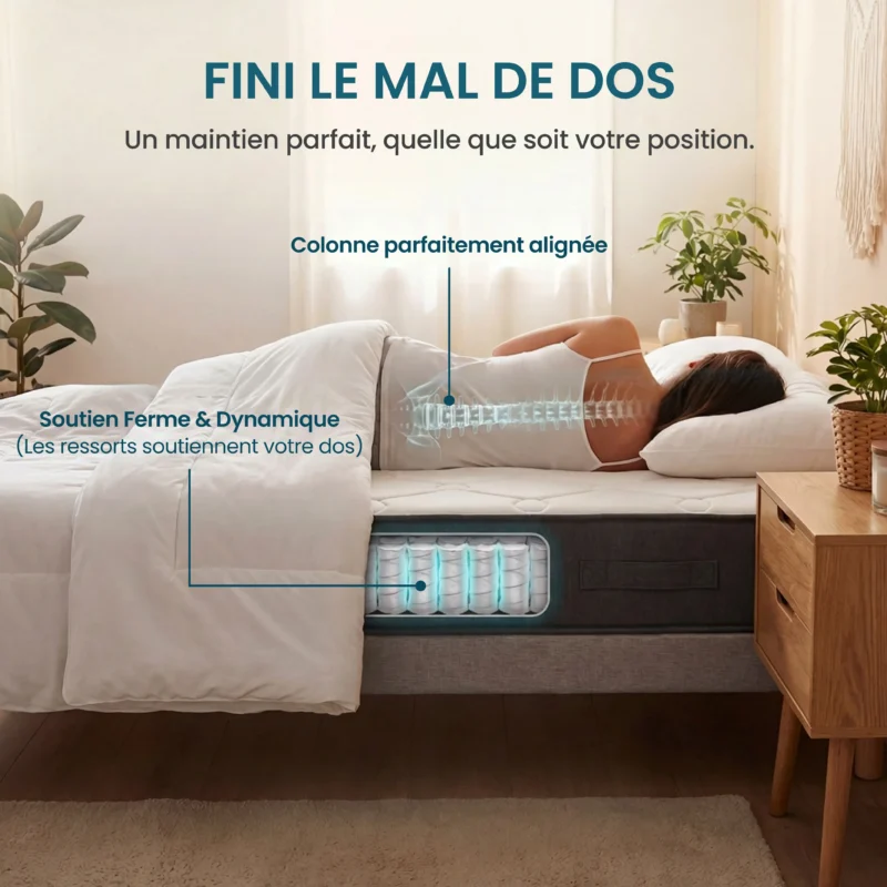 Matelas ressorts ensachés reconditionné
